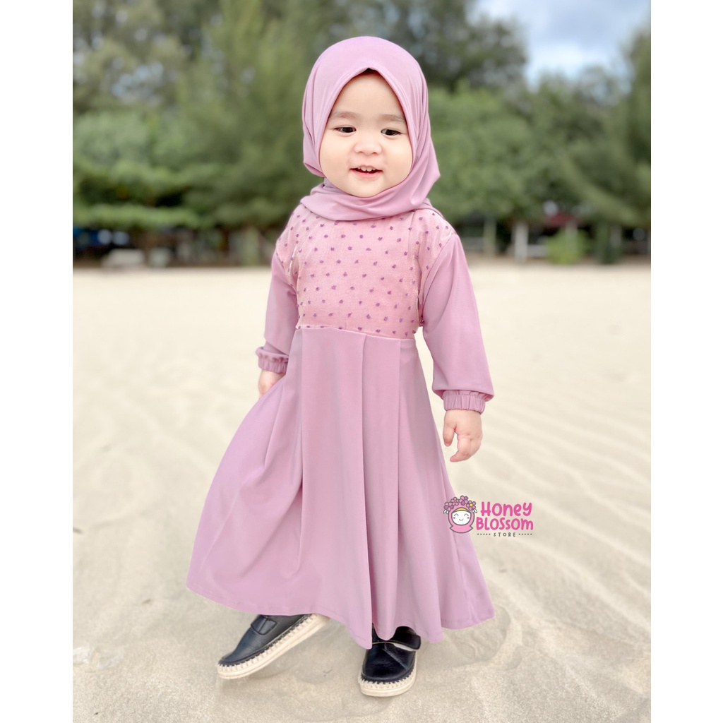 HONEYBLOSSOM gamis bayi perempuan / gamis bayi perempuan cantik fashionable satu set alesha