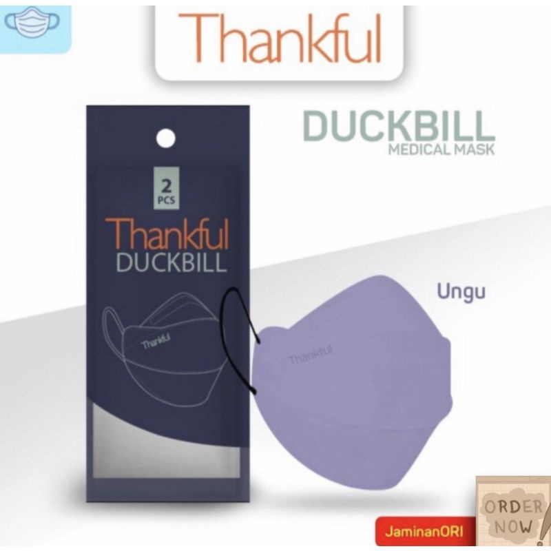 Thankful Duckbill Earloop 4 ply sachet isi 2 pcs