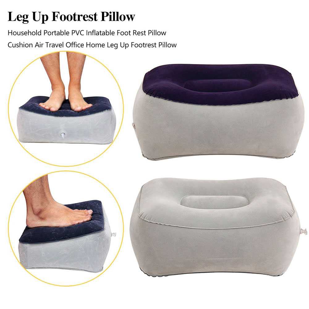 Bantal Angin Kaki PVC Inflatable Relaxing Pillow Bantal Angin Kaki/Bantal Angin Mobil Bahan Lembut S