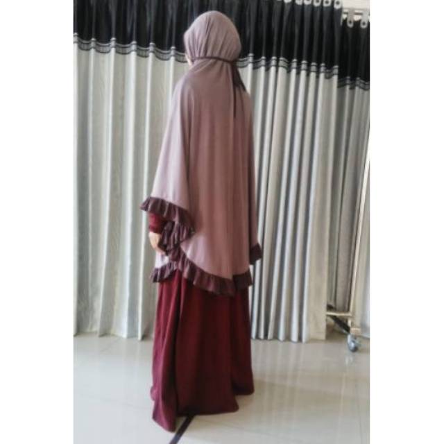 Hijab KCB Panjang depan 110cm Panjang Belakang 125cm / 110X135 Kaos