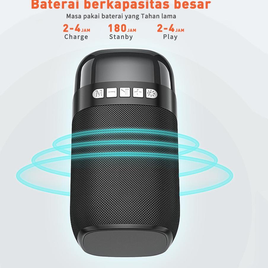 Harga TERMURAAH.. TACOO Bluetooth speaker subwoofer volume tinggi lampu bercahaya warna-warni 3D ste