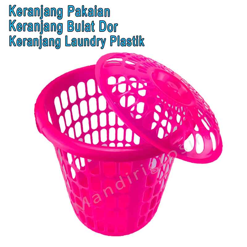 Keranjang Bulat Dor Laundry *Keranjang Baju * Keranjang Plastik * Serbaguna