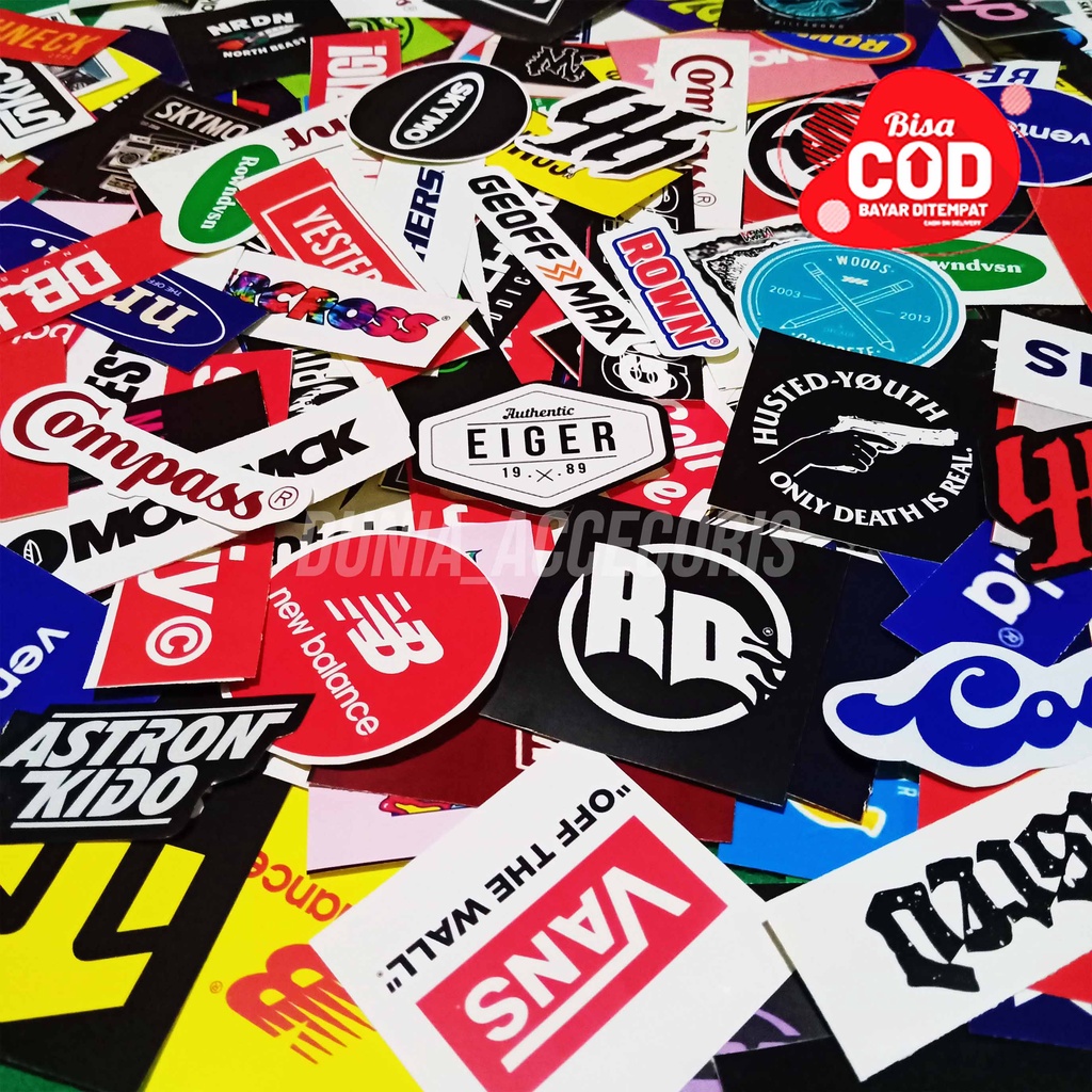 Sticker Distro Keren 50pcs Random / Sticker Dinding / Sticker Helm / Stiker Motor / Sticker Mobil / 