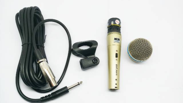 Mic Hallo Vocal Soundqueen Pro BETA58GS gold plus switch kabel