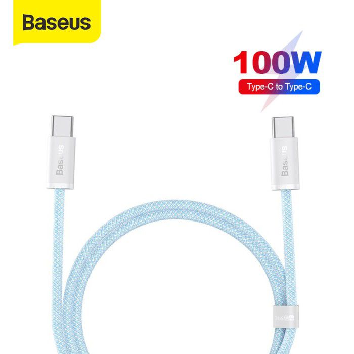 Baseus Dynamic Series Type C to Type C Nylon 100W - QC PD Cable Data - Garansi Resmi 6 Bulan