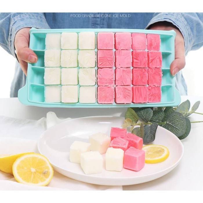 Cetakan es Silikon ice cube mold silicone 36 grid silicone ice tray