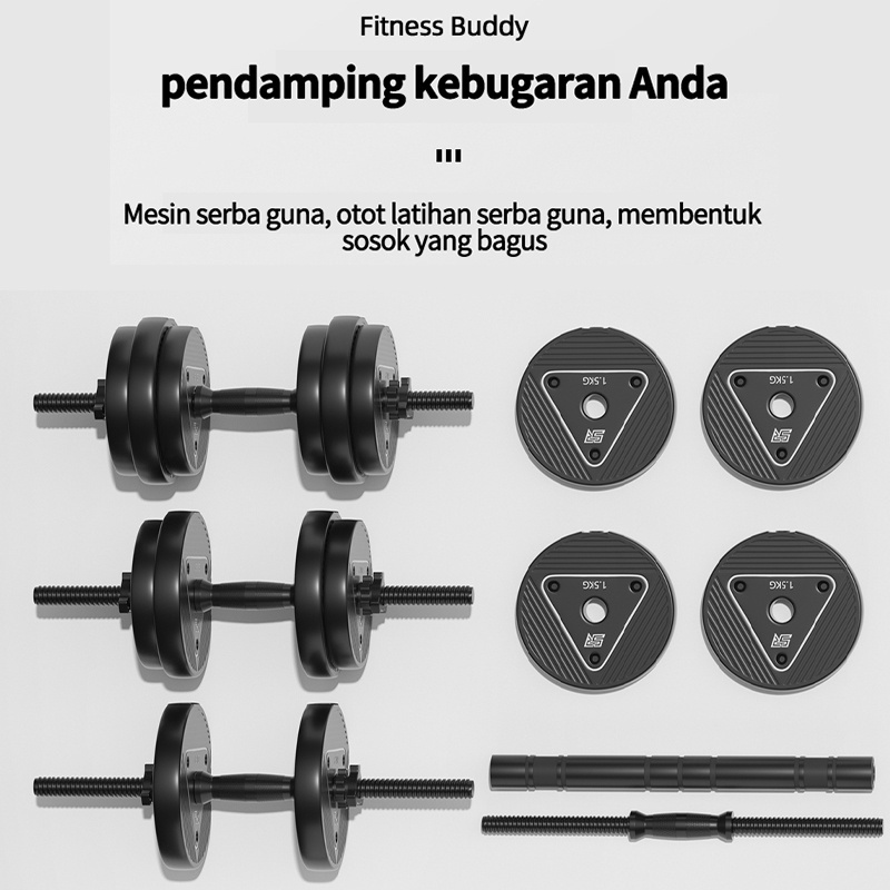 terbaru 10KG Dumbbell set peralatan fitness barbel set 10 kg dengan perlindungan lingkungan XH201