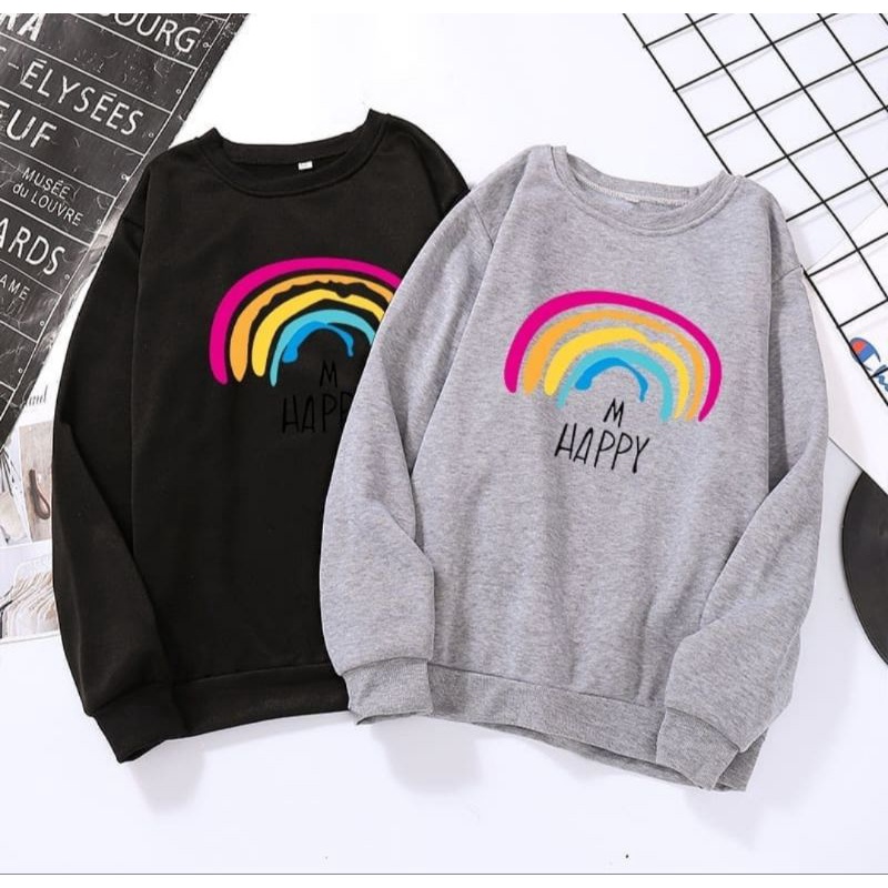 happy sweater cewek