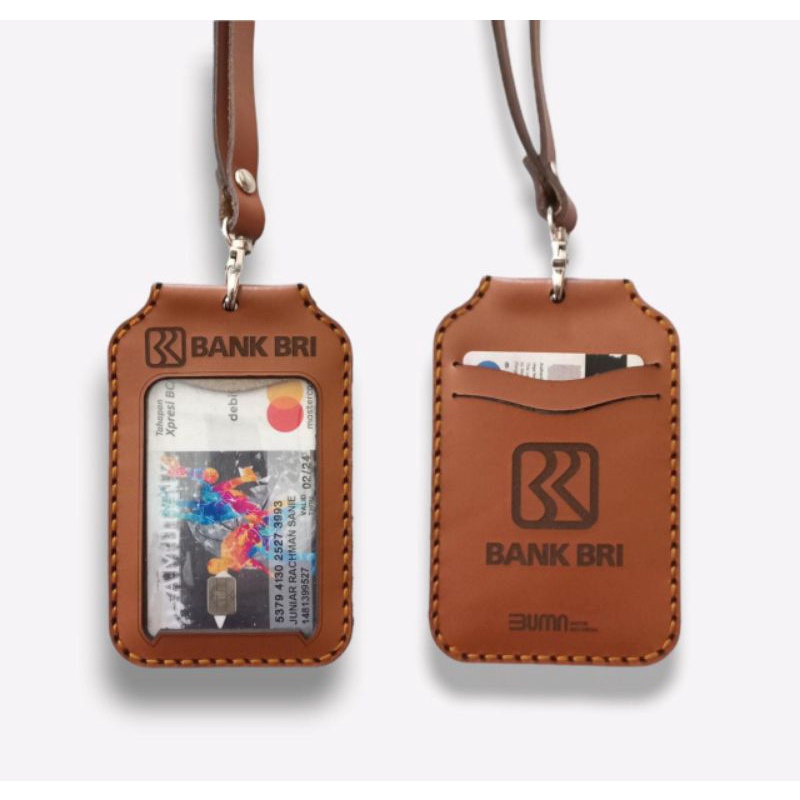 

id card holder / card holder / name tag kulit / Lanyard kulit