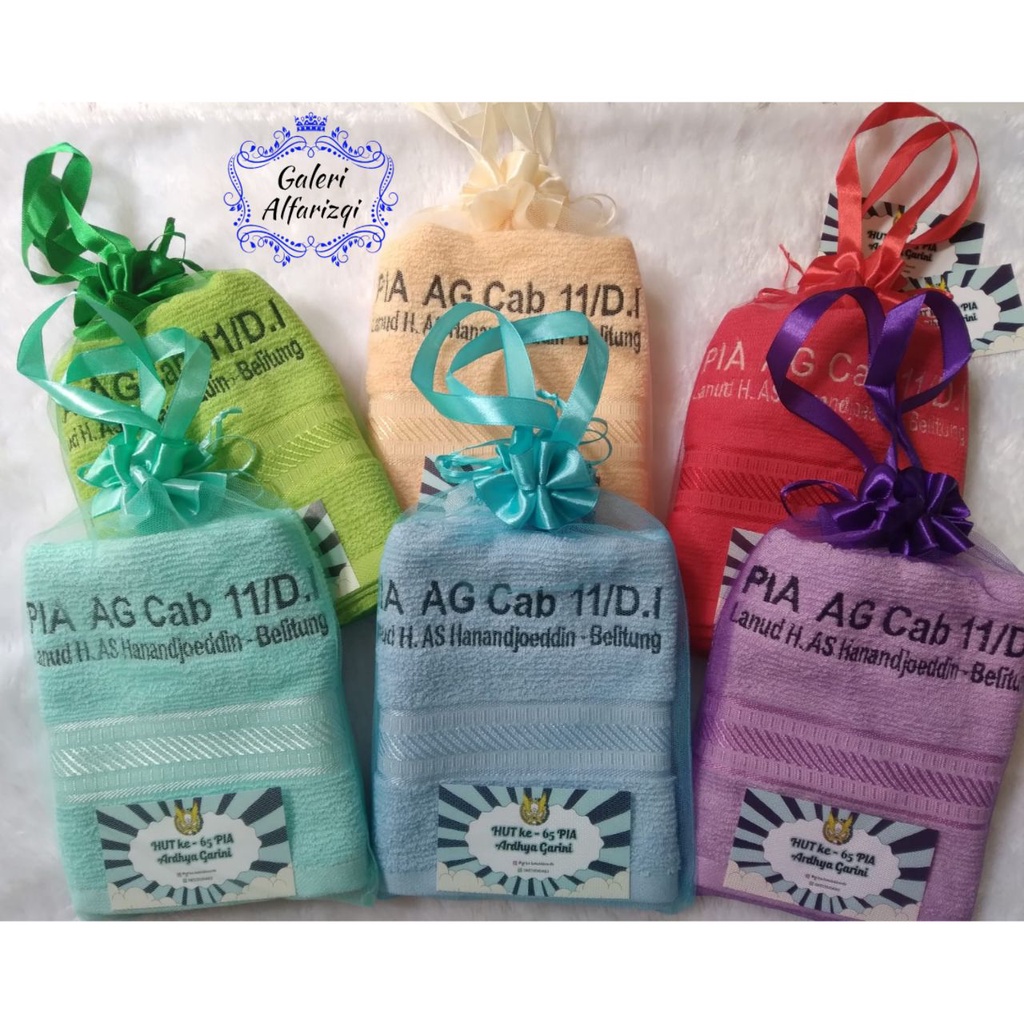 Kantong Tas Sarung Tile Serut Pembungkus Souvenir Handuk Leher Atau Olahraga