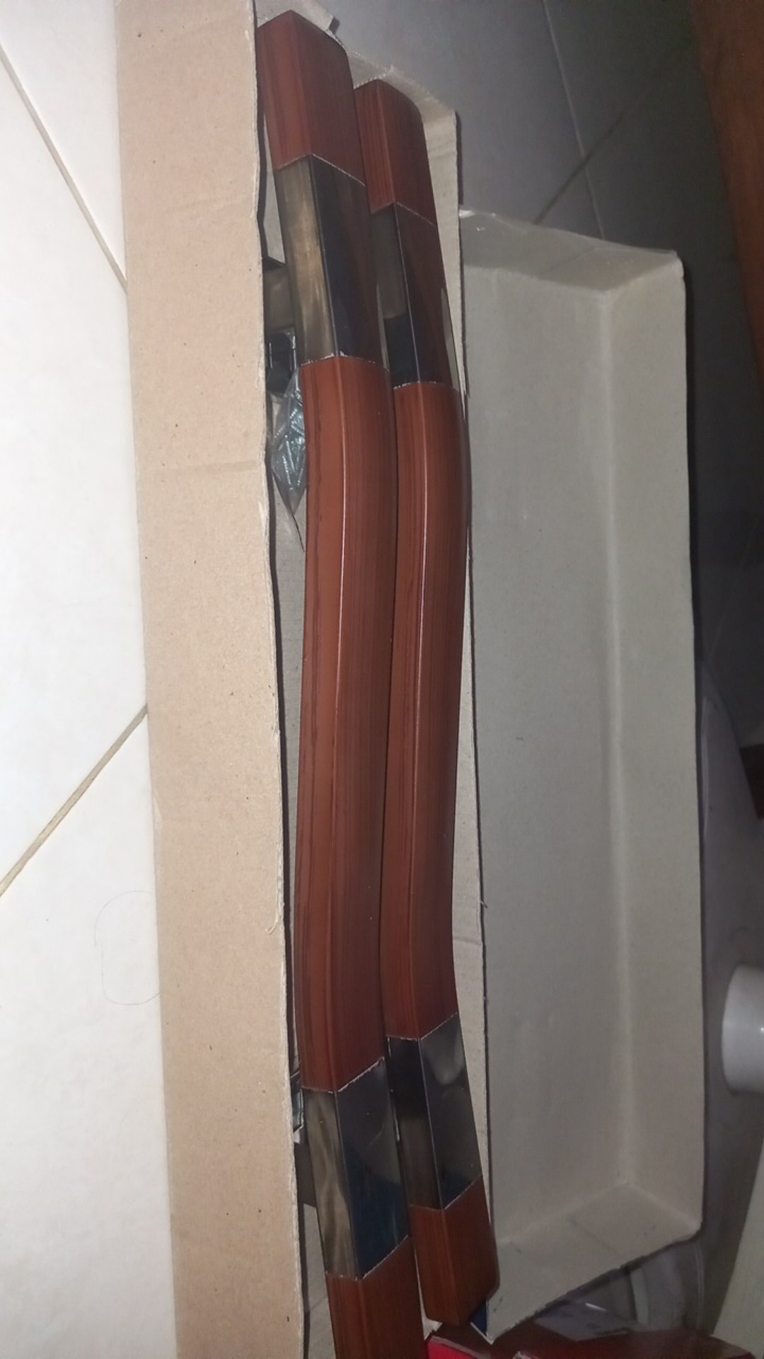 Handle Pintu Rumah Kobra 45 Cm Kayu Kotak Es Natural Coklat Tarikan Pintu Gagang Pintu Kunci Pintu