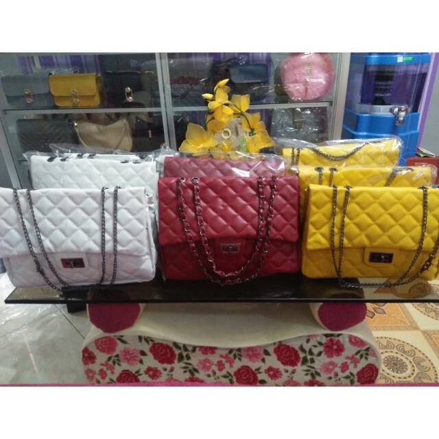 Tas wanita ukuran besar tali rantai panjang pendek