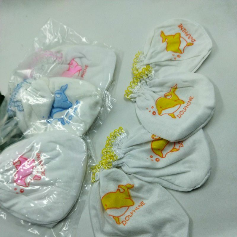 1 Pasang Sarung Tangan dan Sarung Kaki Bayi Murah Chandra PUTIH - ALEXA GROSIR