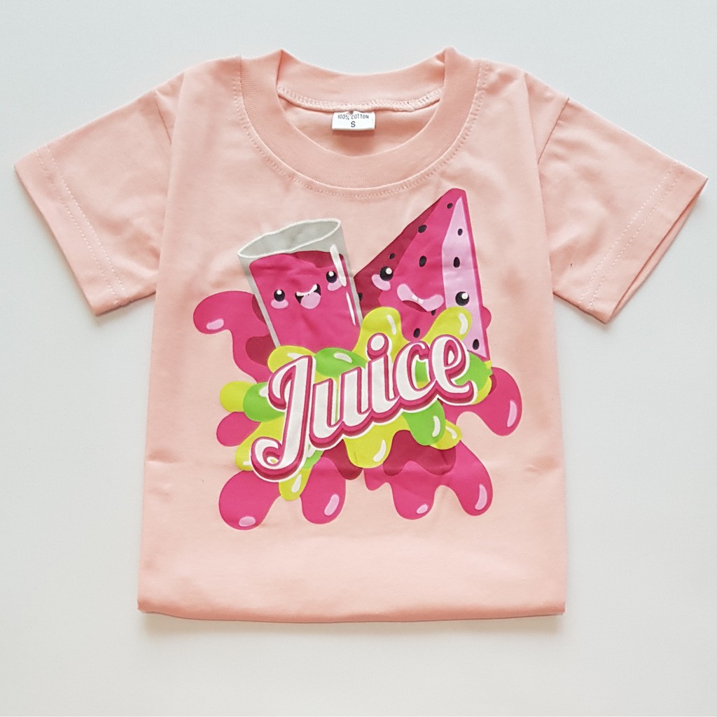 Baju Kaos Baby Perempuan Karakter Lucu Juice Cotton