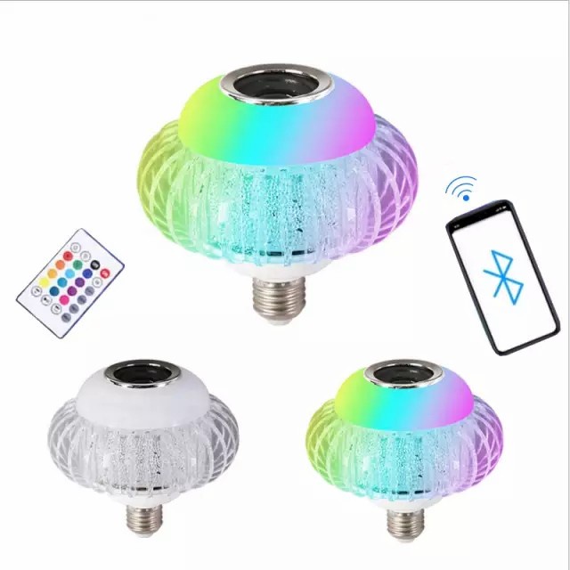 Speaker Bluetooth LED 2 in 1/Wireless Lampu Led RGB Control Remote Bluetooth 2 in 1 Speaker LED