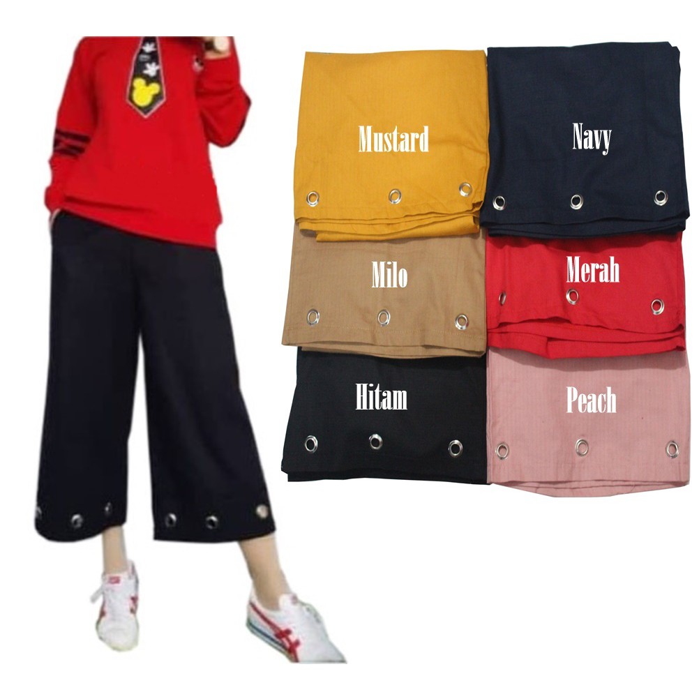 Celana Wanita Kulot 7/8 Numia Trendy Modis Cewek Coulotte Bahan Katun