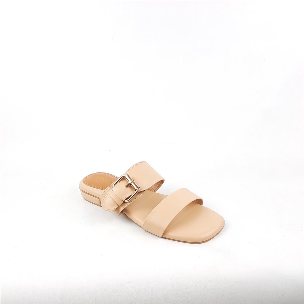 Sandal Flat Wanita Double Buckle Alea kae Aleera 35-41