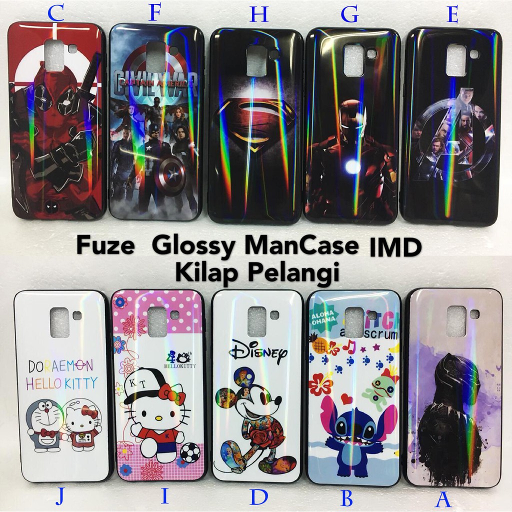 Case Samsung J8 A6+ J6 J4 J5 Pro J3 Pro Redmi Y2 / Redmi S2 Metalic Double IMD Fuze Hologram