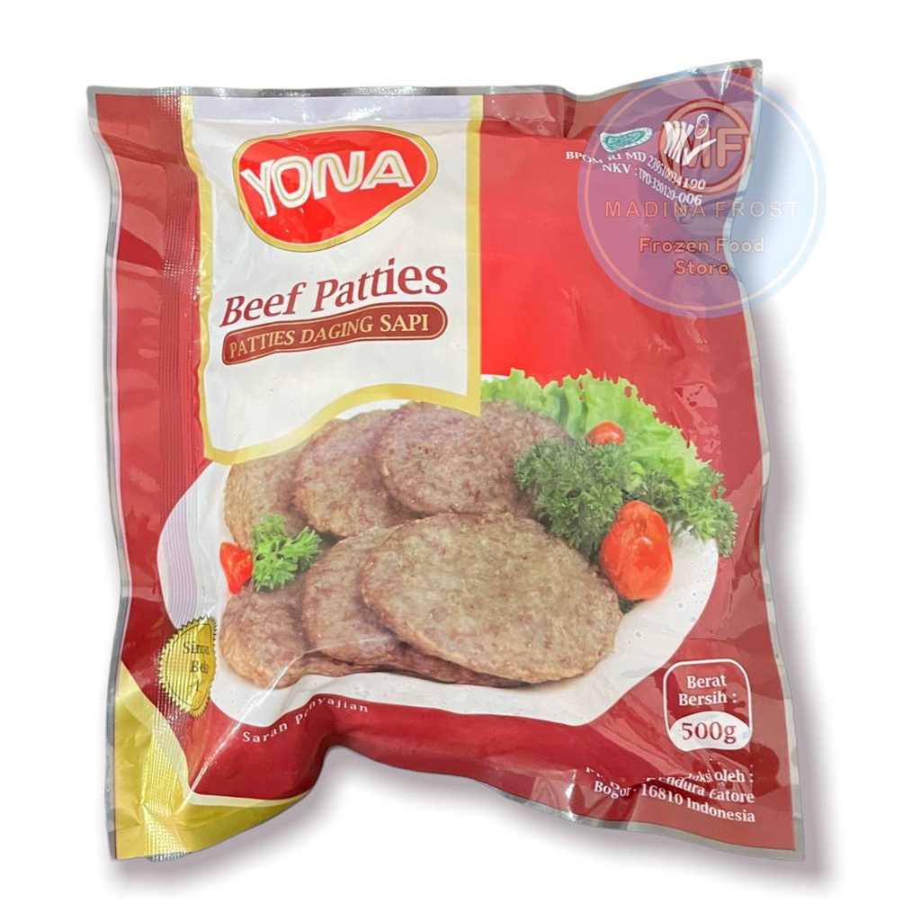 

YONA PATTIES BURGER DAGING SAPI 500 GR