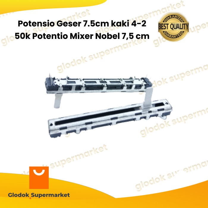 Potensio Geser 7.5cm kaki 4-2 50k Potentio Mixer Nobel 7,5 cm