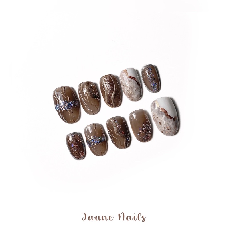 custom fake nails / custom press on nails / custom wedding nails / nuance / wedding nails