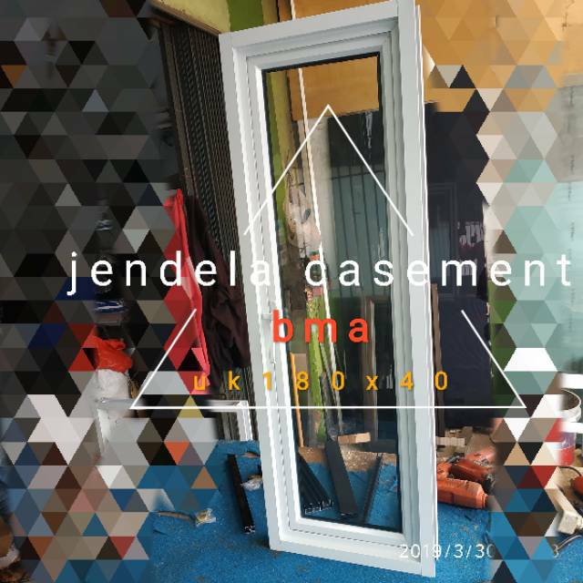 Jendela aluminium 40x180 casement