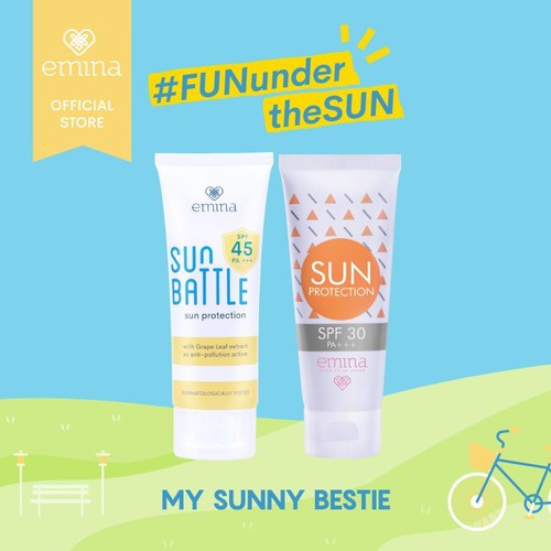 EMINA Sun Battle &amp; Skin Buddy Sun Protection SPF 30 PA+++ / SUN BATTLE SUN PROTECTION 30ML / Sunscreen / Sunblock by AILIN