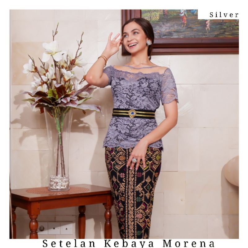 Setelan Kebaya Modifikasi Lengan Pendek Morena