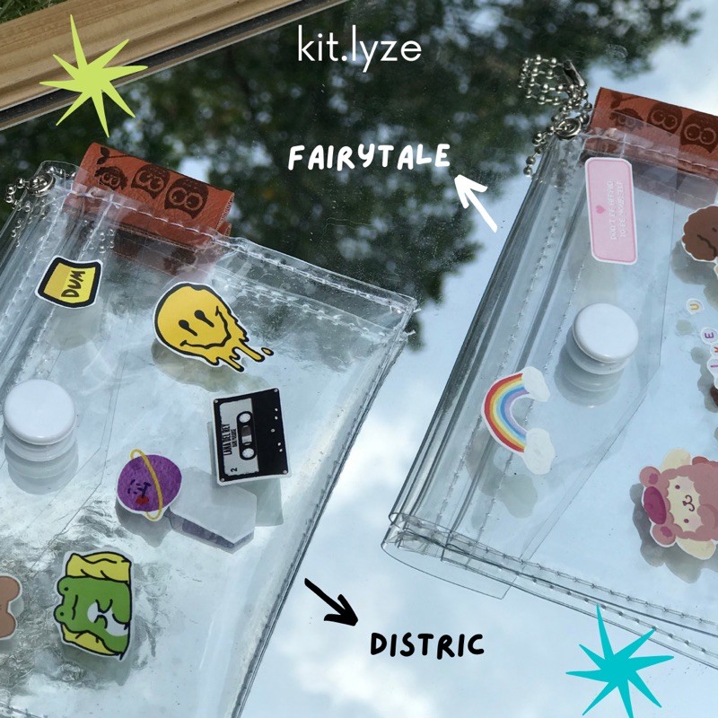 

Transparant card wallet + beads lanyard| kit.lyze