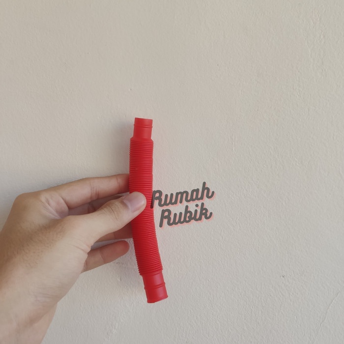 PROMO [ POP TUBES ] Fidget Toys POP TUBES / Mainan Selang Fidget Toys - S, Merah