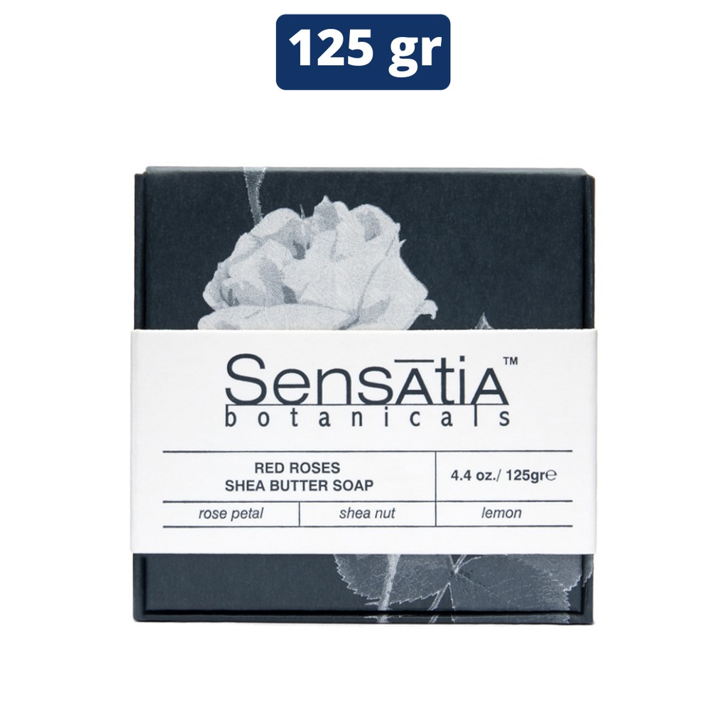 Sensatia Botanicals Red Roses Shea Butter Soap - 125gr / 4.4oz.