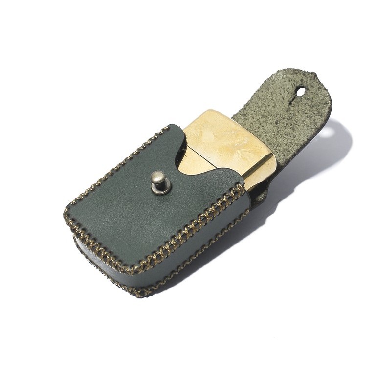 Dompet Sarung Zippo Bahan Kulit Asli Cover Zippo