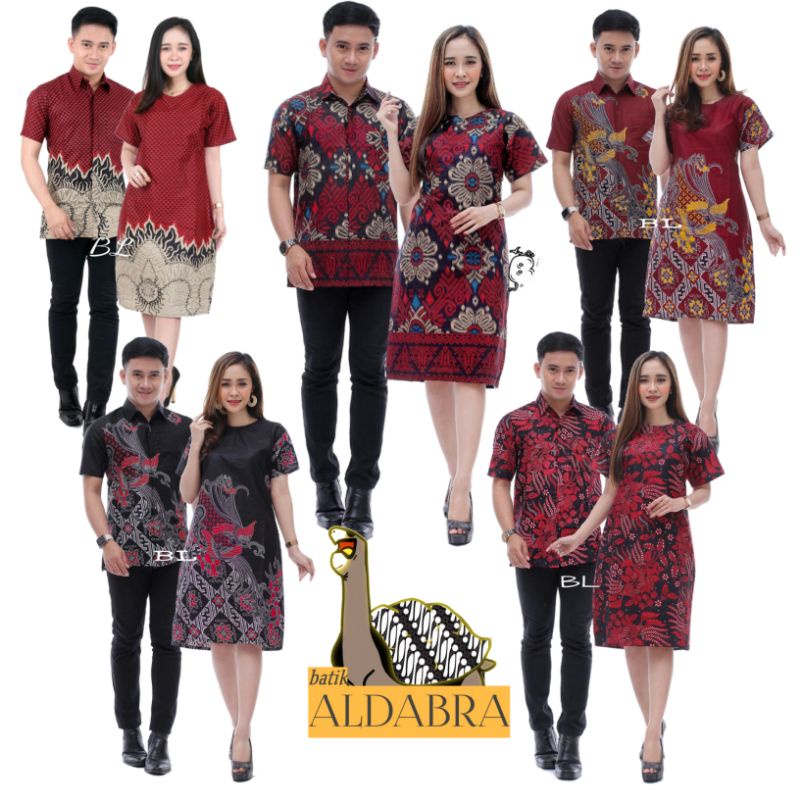 BAJU NATAL dress batik modern wanita flare murah grosir lace brukat jumbo YUMNA COUPLE Keluarga