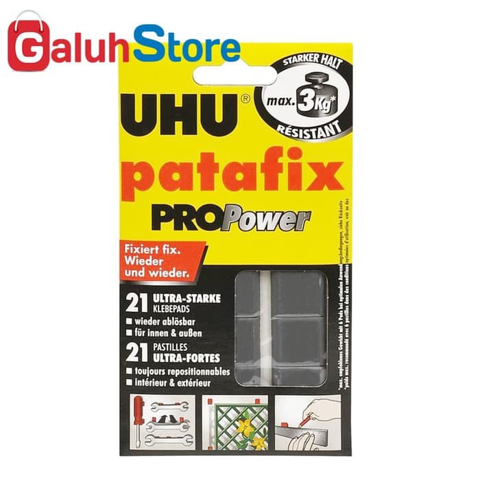 uhu patafix propower tack it removable adhesive 21 glue pads