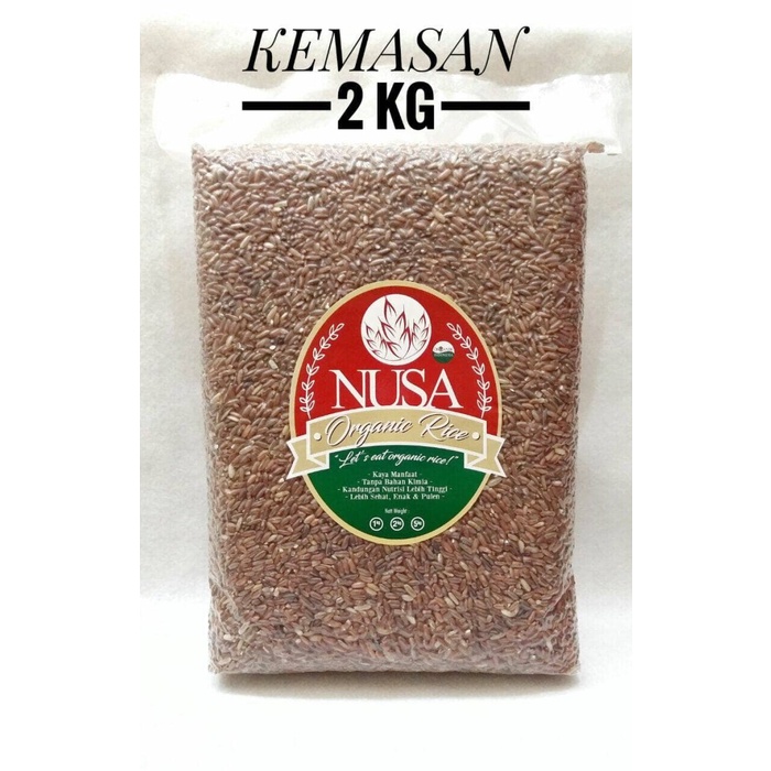 

Beras Merah Organic 2 kg Kualitas Export - Pecah Kulit