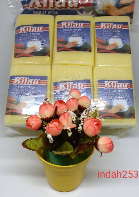 SATU LUSIN spon cuci piring busa kilau (12 PCS)