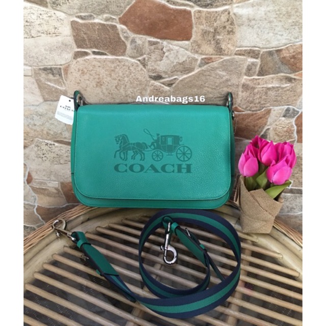 Ready green coach jess crossbody green original bag