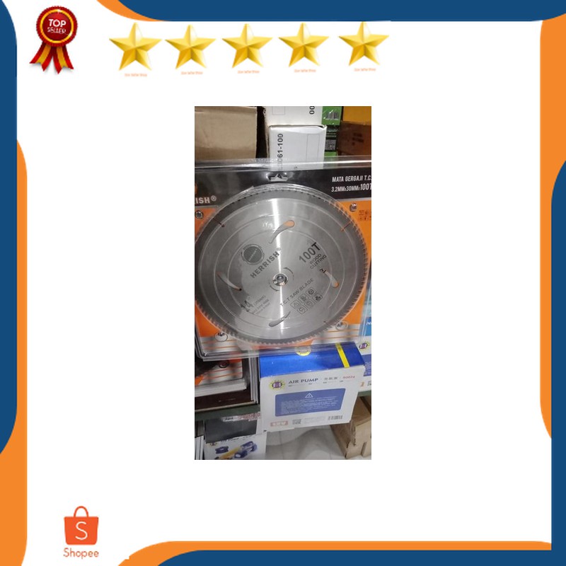 Lagi PROMO circular saw blade TCT 14 inch 100T HERRISH - mata gergaji mesin cut off kayu - tulang