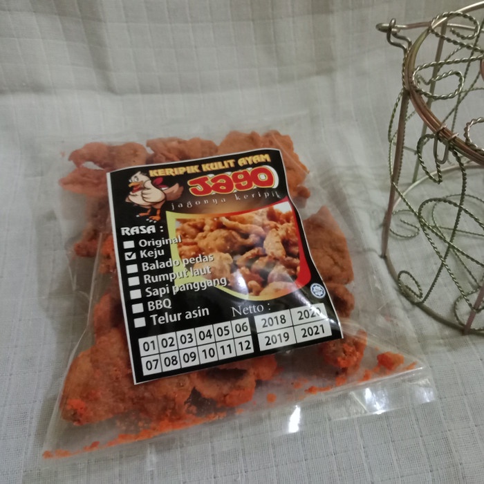 

Keripik kulit ayam rasa keju kripik cheesee kerupuk netto 100 gr