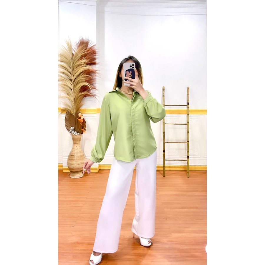 BEFAST - ZRX OOTD Atasan Blouse AYA / Blouse Keyra / Atasan Wanita Lengan Panjang / Blouse Casual / OOTD Wanita Remaja Modis / Pakain Wanita Kerja / Blouse Polos Formal / Terbaru 2022