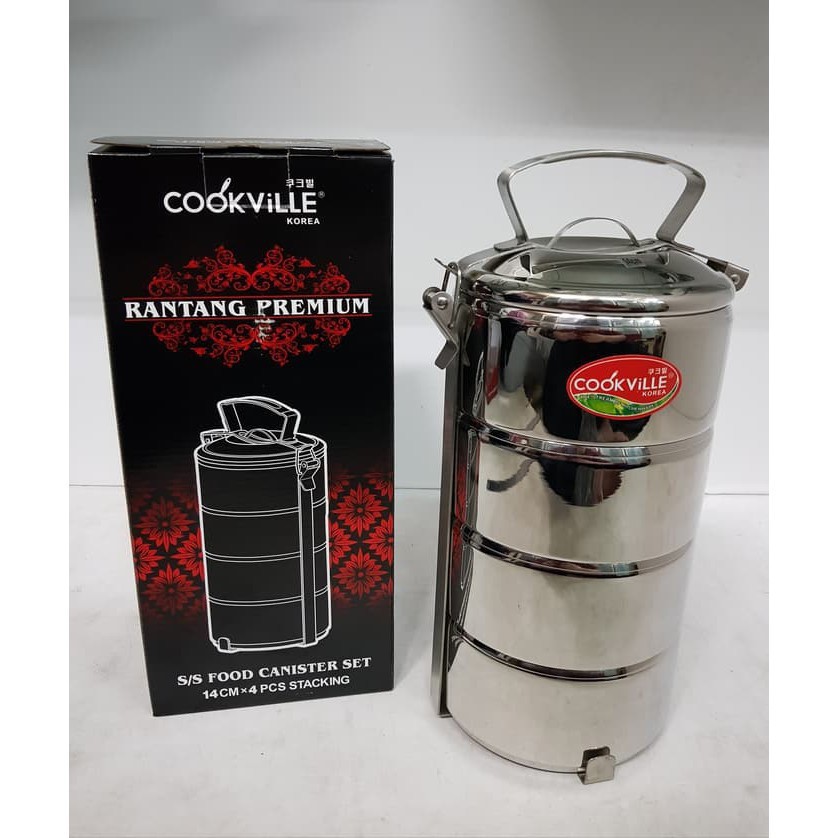 Rantang stainless susun 4 cook ville / rantang makan stainless