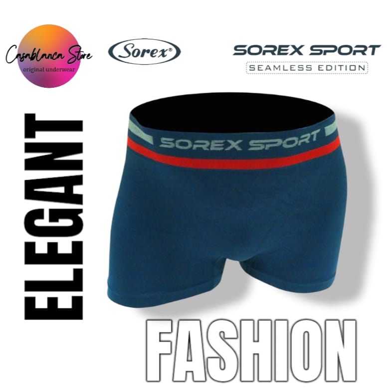 CELANA DALAM PRIA SOREX SPORT ART. M3804 SEAMLESS EDITION BOXER KARET RAJUT 1 BOX ISI 2 PCS