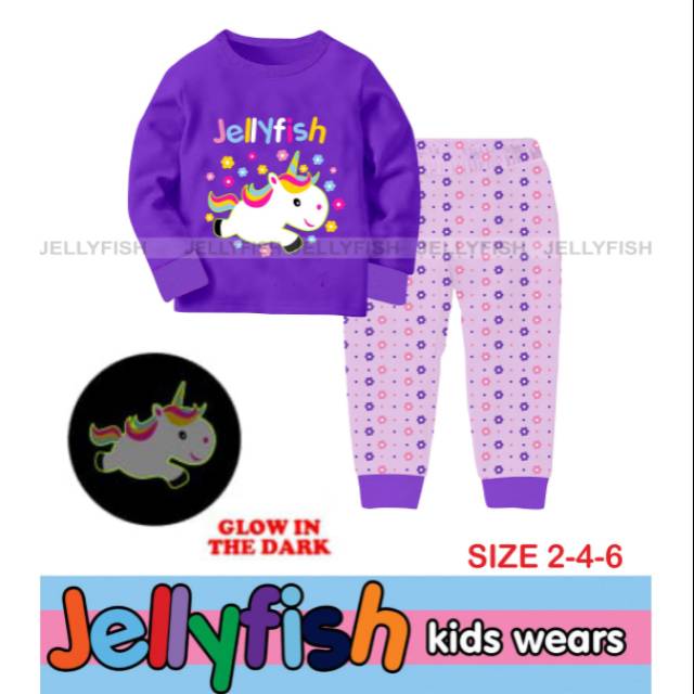 Piyama Anak Glow in the Dark Jellyfish Kode E Shopee Piyama Anak Glow in the Dark Jellyfish Kode E Shopee