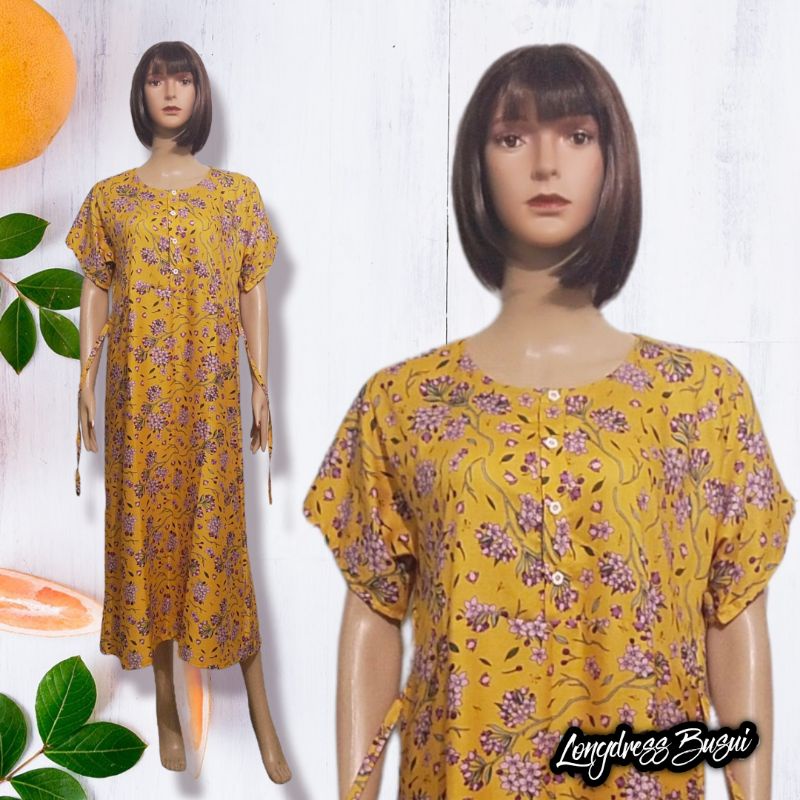 DASTER BALI PANJANG LENGAN PENDEK LONGDRESS BUSUI BUMIL RAYON MURAH