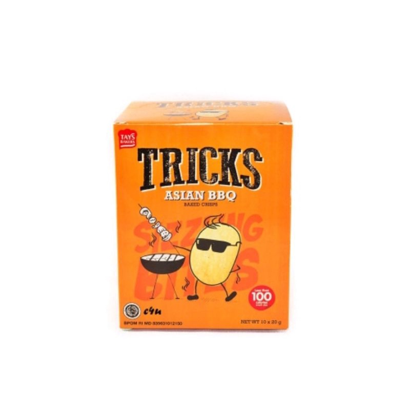 

TRICKS CRISPS RASA BBQ (10 x 18 GRAM) POTATO BAKED / BISKUIT KENTANG PANGGANG TIPIS