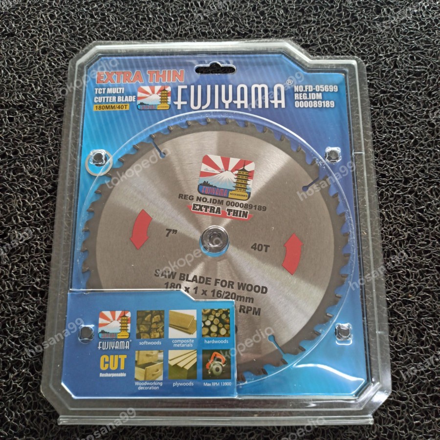 mata circle serkel mata gergaji kayu 7x 40t fujiyama extra thin