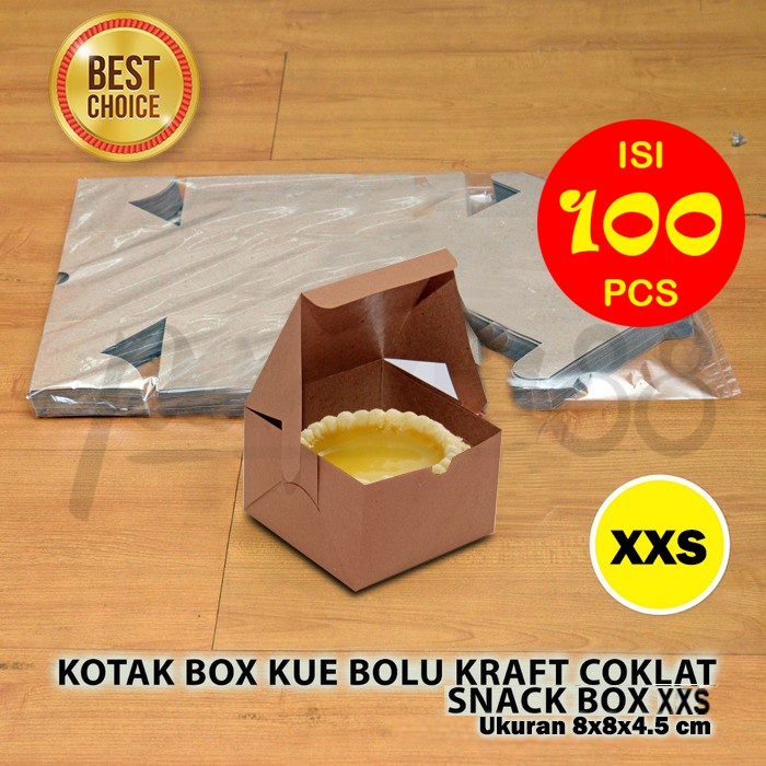 

Kotak Snack Box - Dus Kue - Kotak Kue - Box Kue | KRAFT COKLAT - XXS - (100 Pcs)