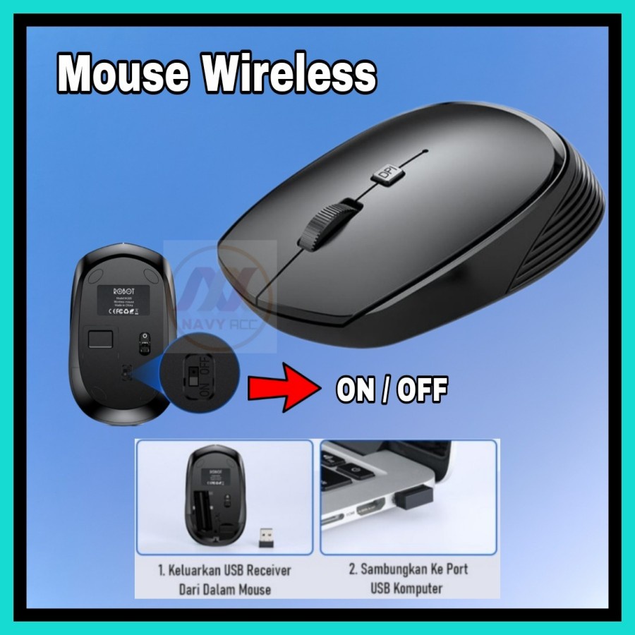 NA - Mouse Robot Wireless 800-1600 dpi USB Receiver M205