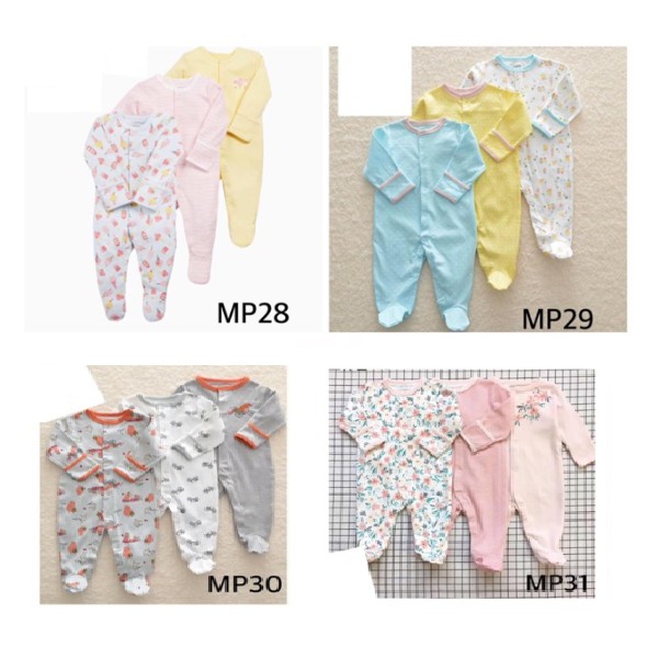 (Kiddiwear) Mamas Papas Sleepsuit Jumper bayi panjang tutup kaki tangan