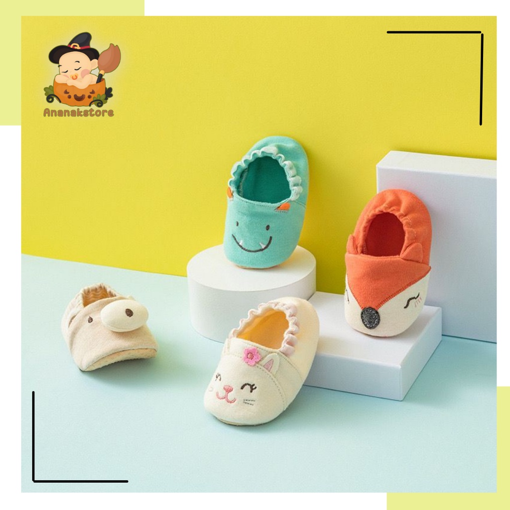 ANANAK - SEPATU BAYI LUCU 0-1 TAHUN / PREWALKER BAYI / SEPATU BAYI KAIN KANVAS LUCU IMPORT